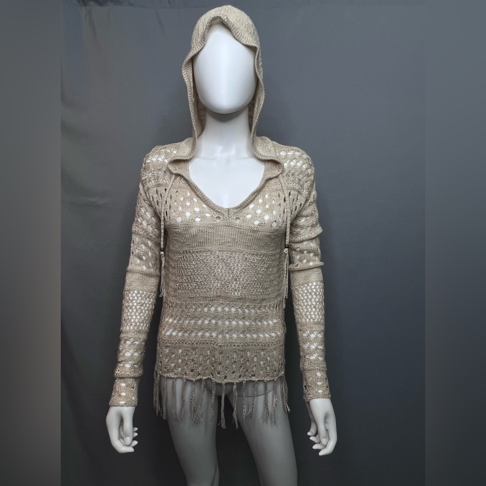 ⚠️SOLD  Out of Poshmark.It’s Our Time Crochet Fringe Hoodie-Size M - brand new